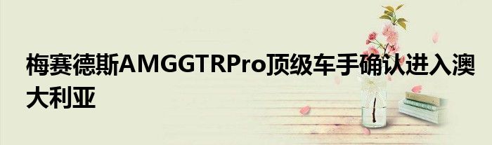 梅赛德斯AMGGTRPro顶级车手确认进入澳大利亚