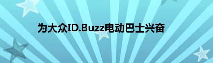 为大众ID.Buzz电动巴士兴奋