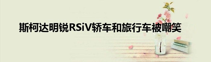 斯柯达明锐RSiV轿车和旅行车被嘲笑