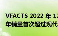 VFACTS 2022 年 12 月：起亚在澳大利亚的年销量首次超过现代