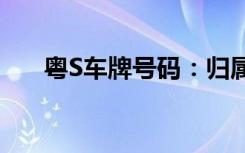 粤S车牌号码：归属地及详细信息解析