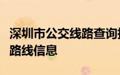 深圳市公交线路查询指南：轻松掌握全市公交路线信息